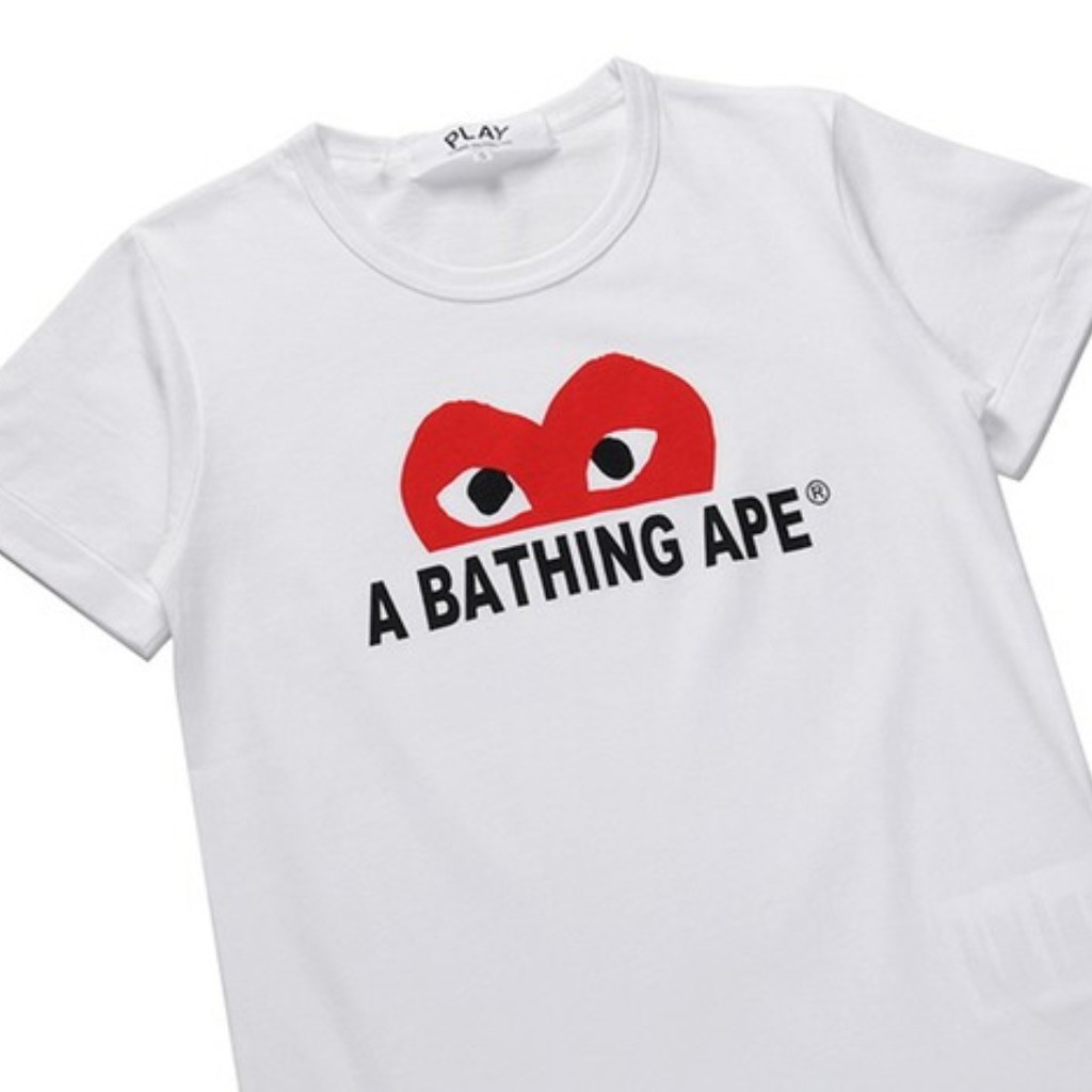 꼼데가르송 A Bathing Ape 페인팅 반팔티