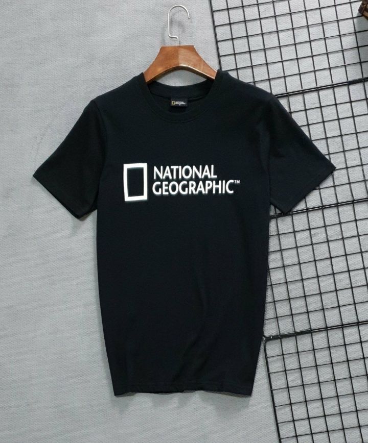 내셔널지오그래픽 아이젯 빅로고 면 반팔티