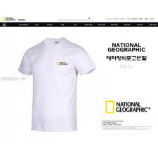 내셔널지오그래픽 06번 레터링 빅로고 반팔티