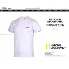 내셔널지오그래픽 06번 레터링 빅로고 반팔티
