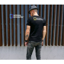 내셔널지오그래픽 등 멀티 빅로고 나염 반팔티