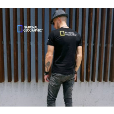 내셔널지오그래픽 등 멀티 빅로고 나염 반팔티