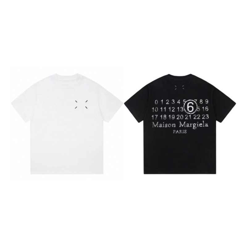 메종마르지엘라 MM6 빈티지 빅 넘버링 프린트 반팔티