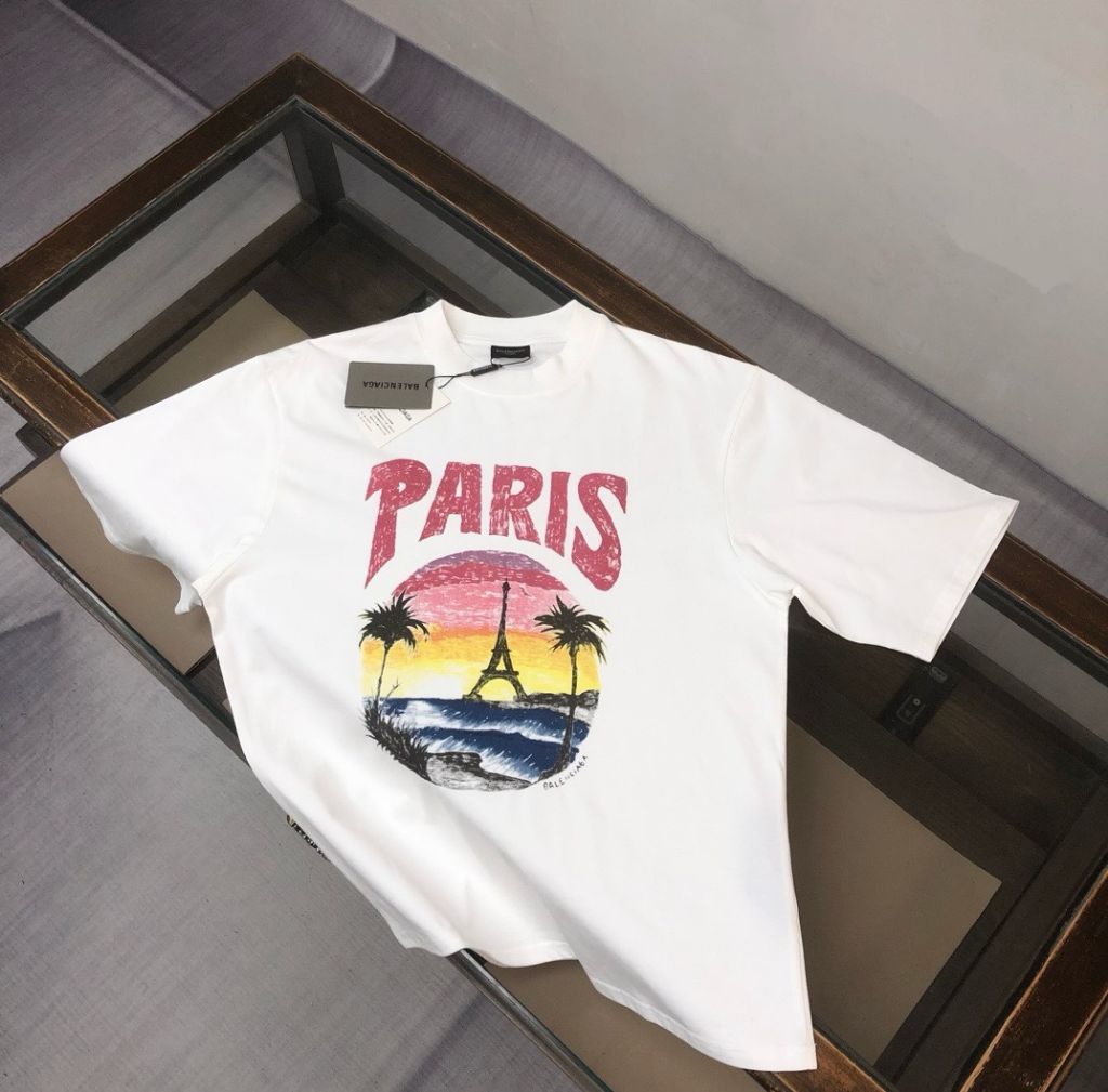 발렌시아가 석양의 에펠탑 반팔티