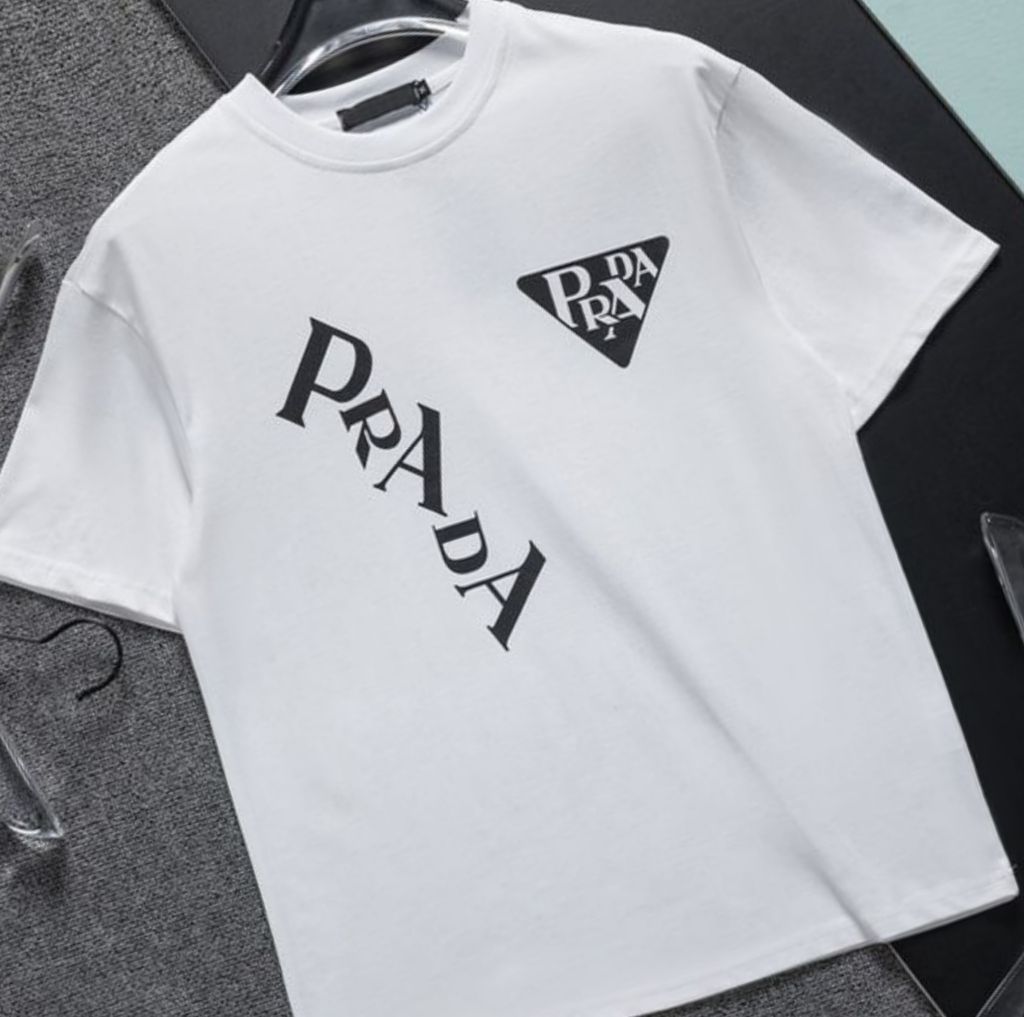 프라다 페어럴 로고 반팔티