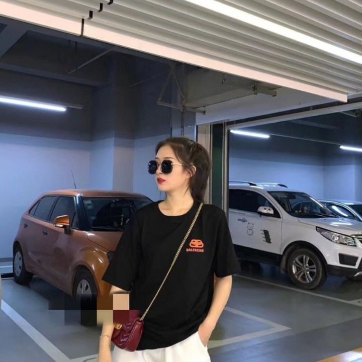 발렌시아가 오렌지 로고 크레인 반팔티