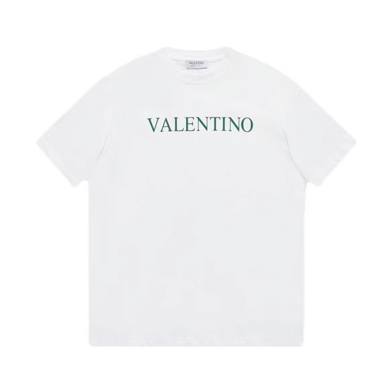 발렌티노 그린 V 로고 반팔티