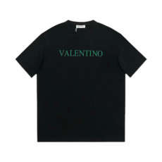 발렌티노 그린 V 로고 반팔티