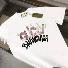 구찌 X 발렌시아가 콜라보 레터링 반팔티