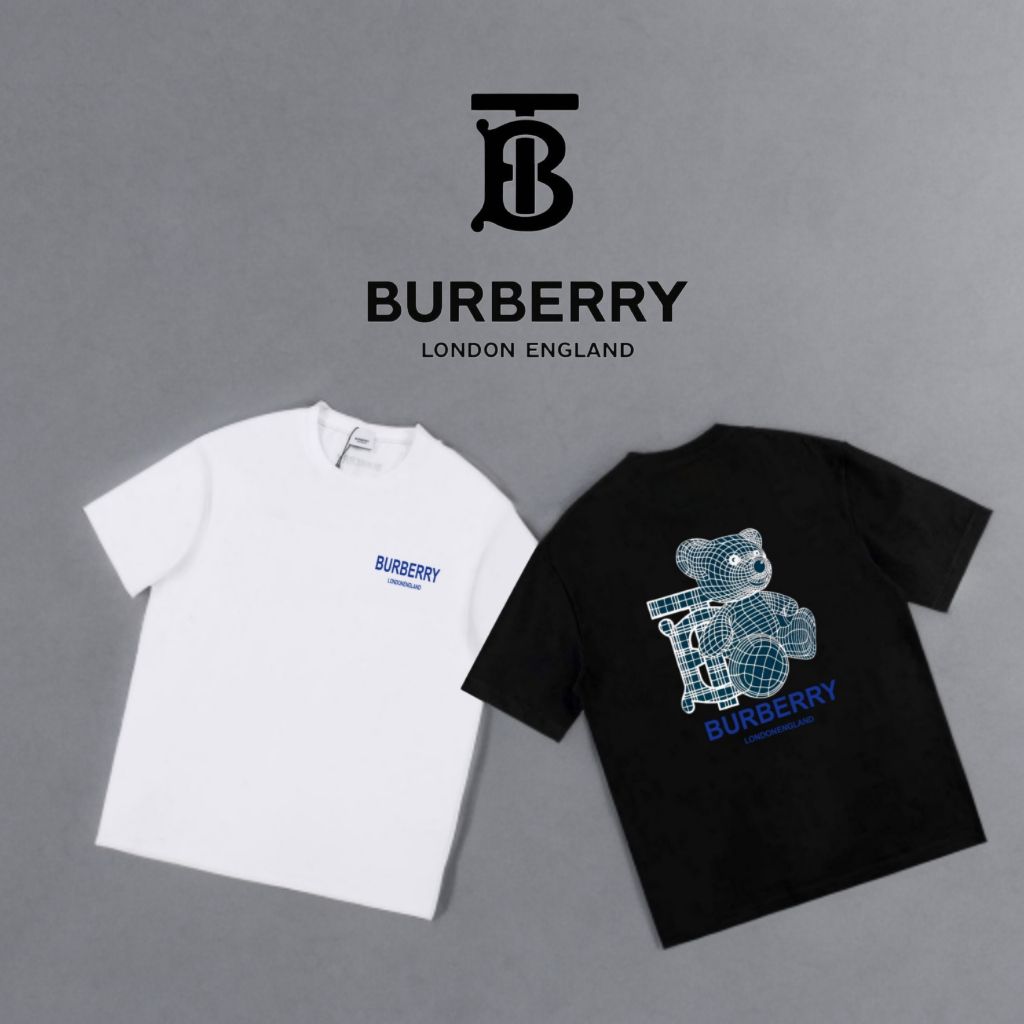 버버리 로콘 테디 로고 입체 나염 반팔티