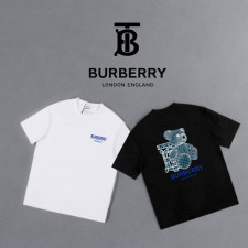 버버리 로콘 테디 로고 입체 나염 반팔티
