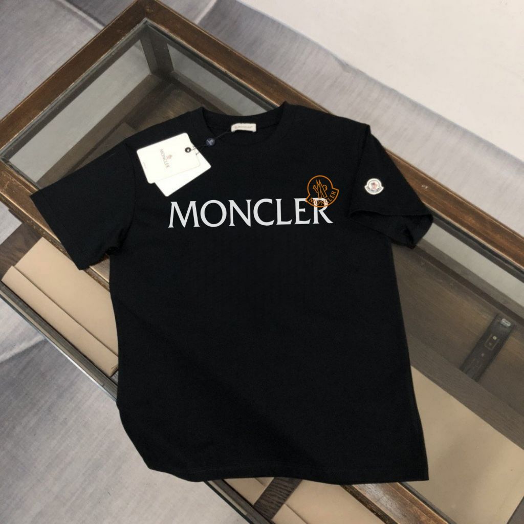 몽클레어 로고 프린트 크루넥 반팔티