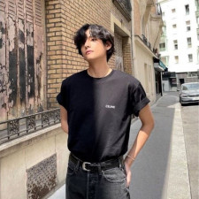 셀린느 스몰 로고 반팔티