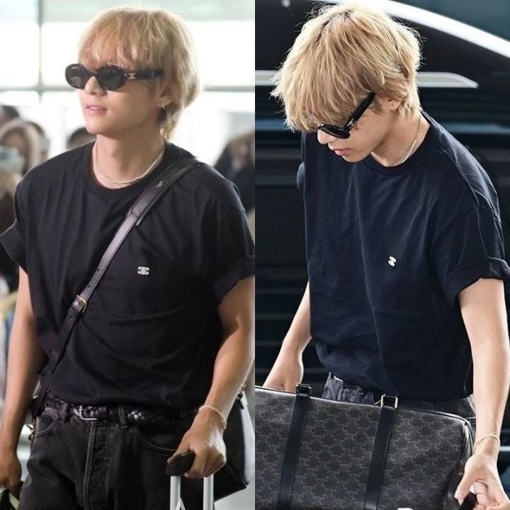 셀린느 트리옹프 자수 반팔티