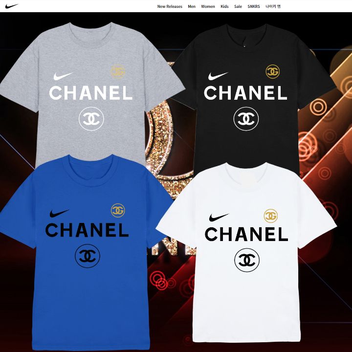 나이키 X 샤넬 콜라보 CoCo 반팔티