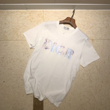 디올 플라워 로고 나염 반팔티