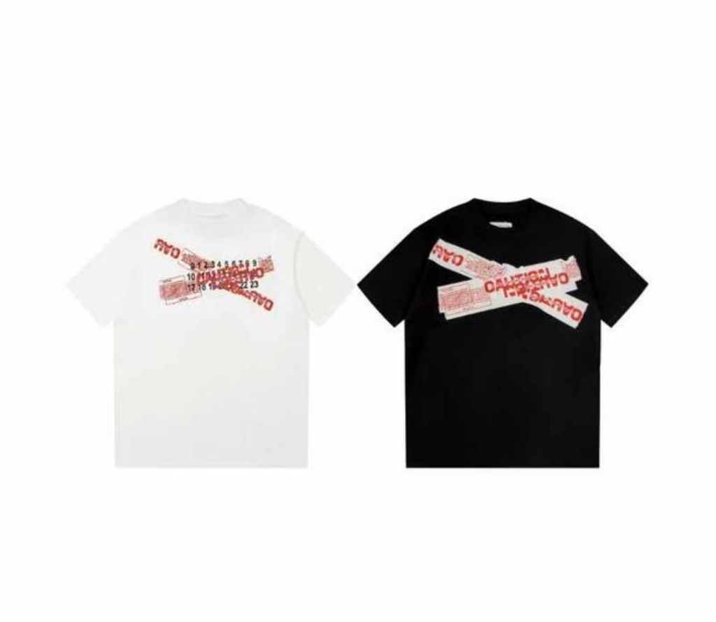 메종마르지엘라 레드 테이핑 반팔티