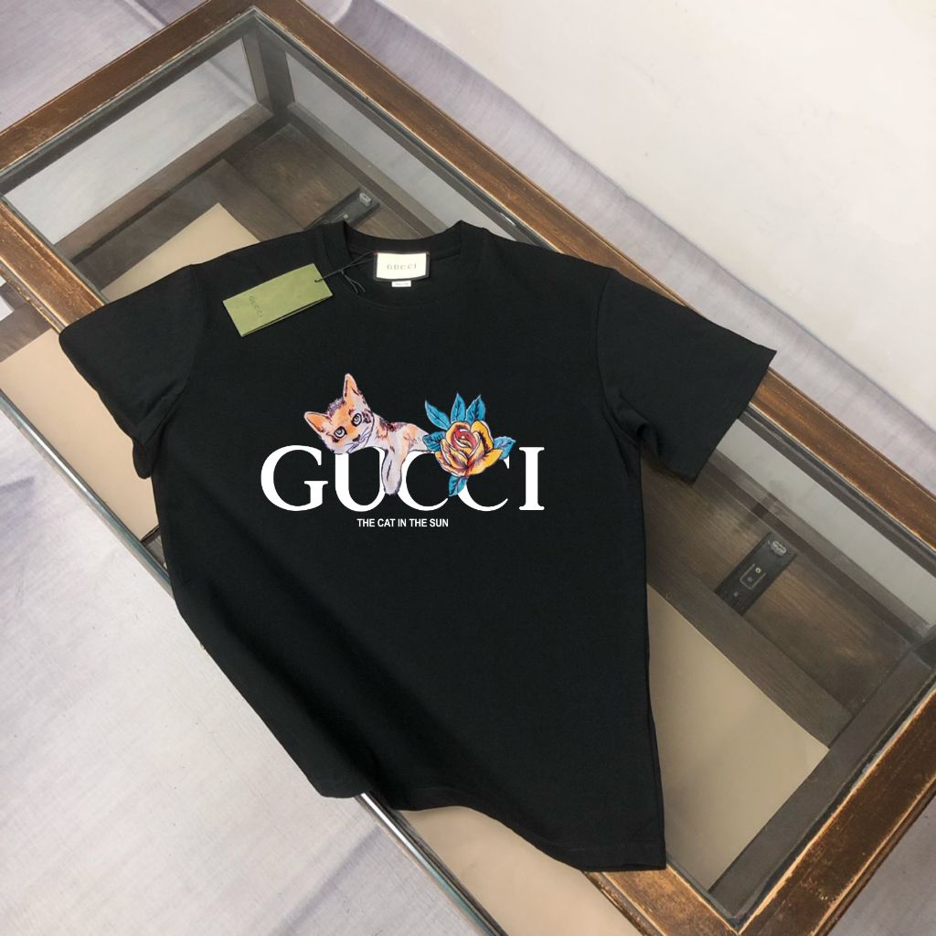구찌 고양이 장미 반팔티
