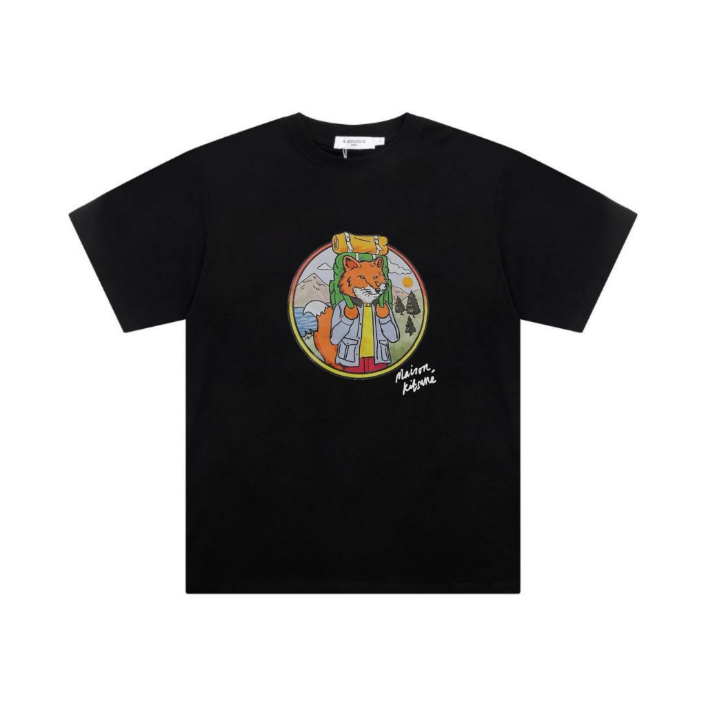 메종키츠네 백팩커 폭스 로고 반팔티