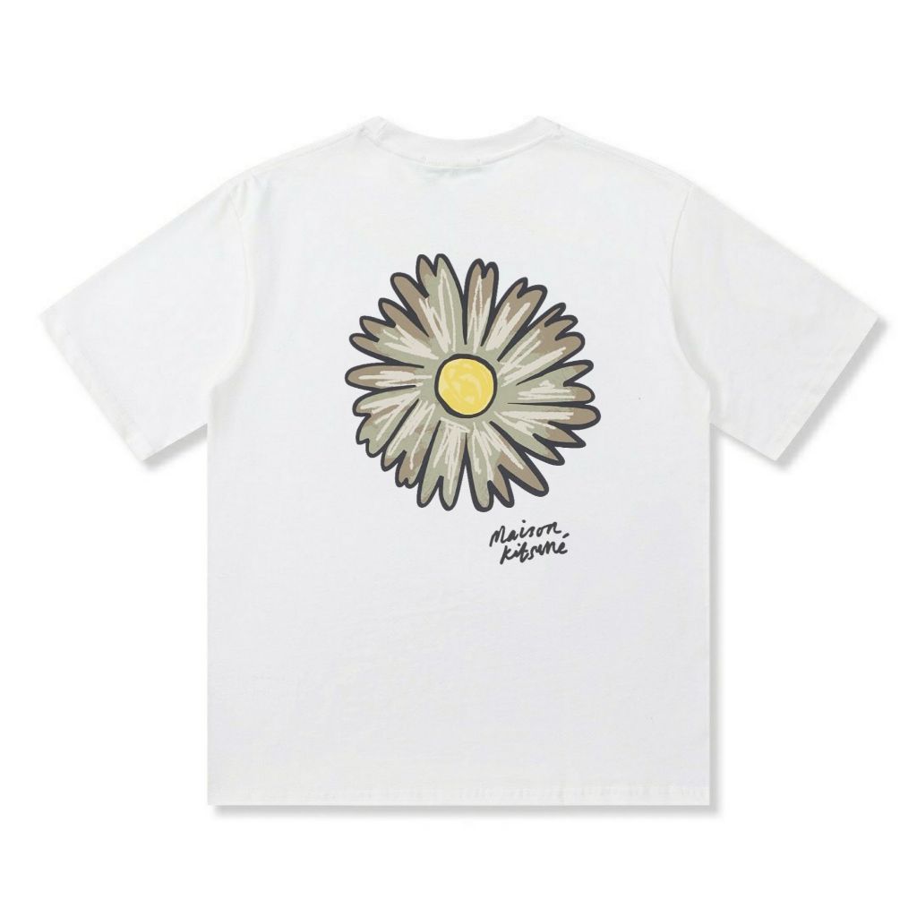메종키츠네 플라워 로고 반팔티