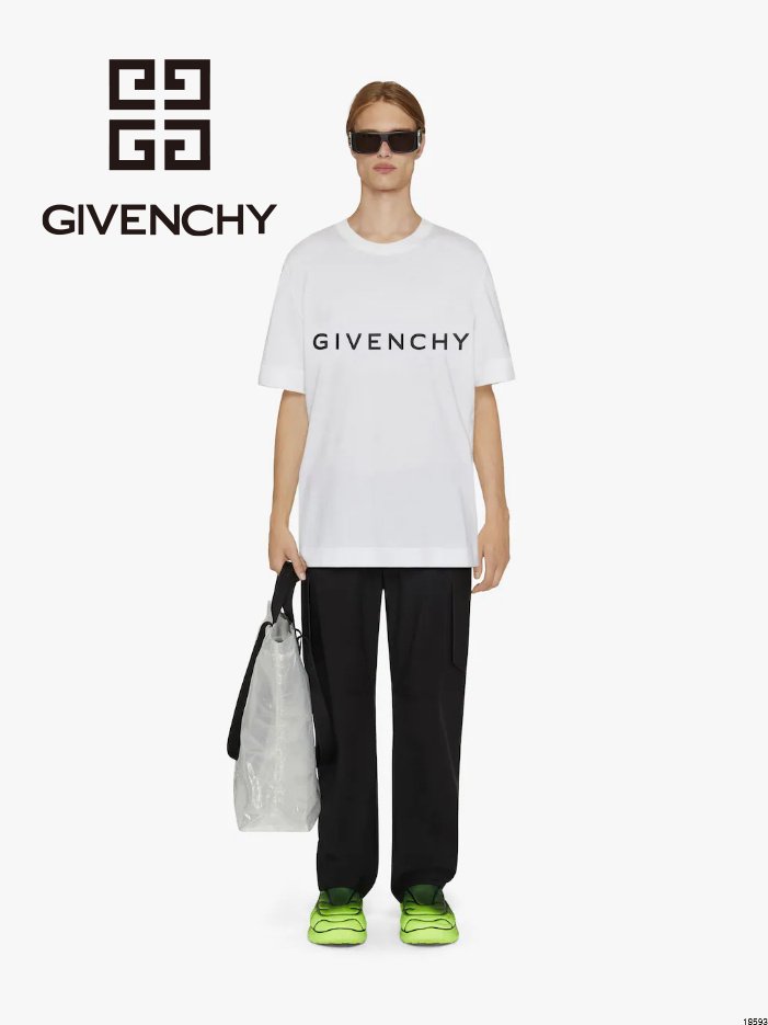 지방시 미들 로고 반팔티