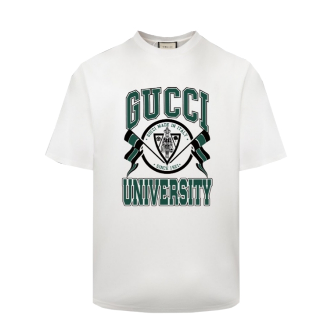 구찌 그린 깃발 로고 반팔티