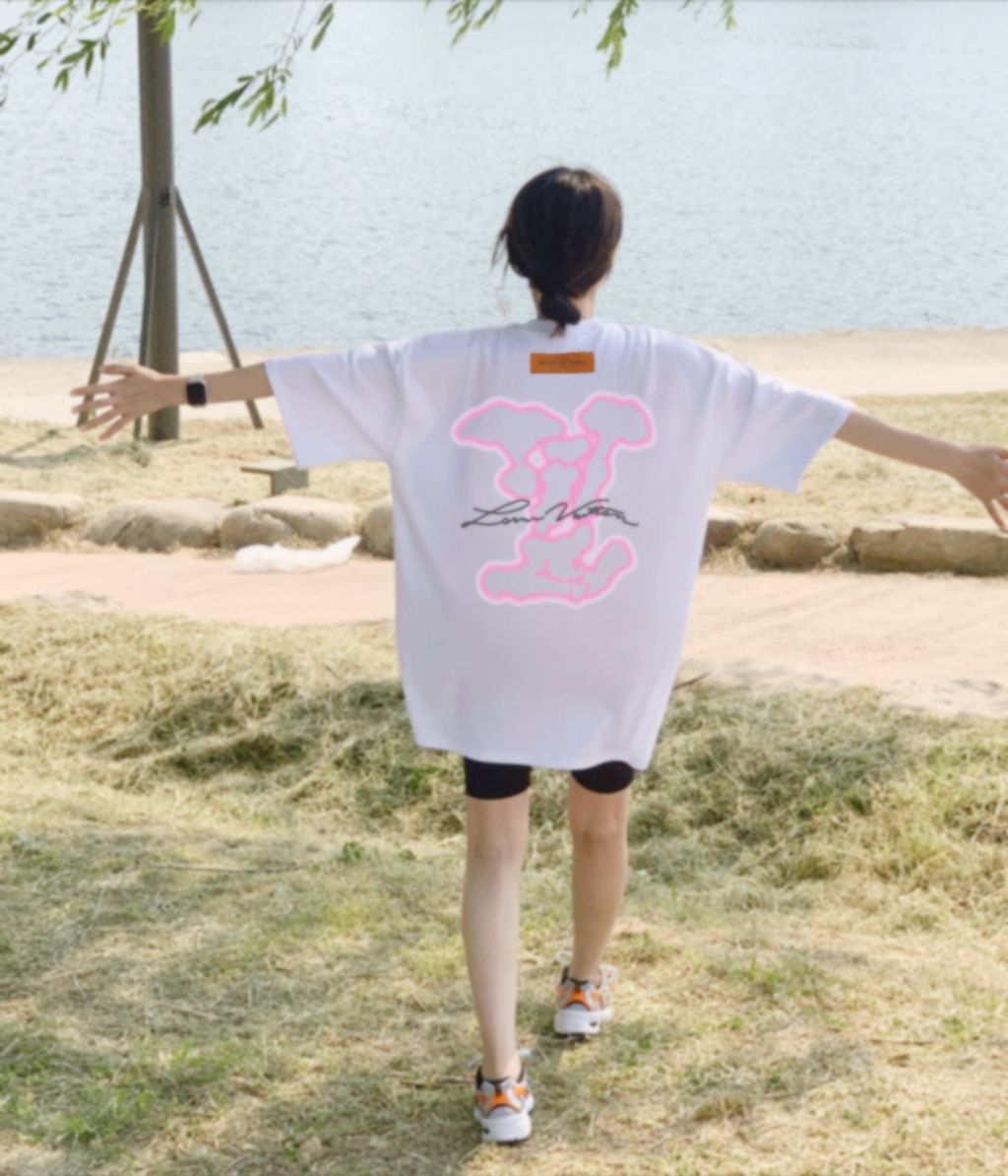 루이비통 핑크 구름 반팔티