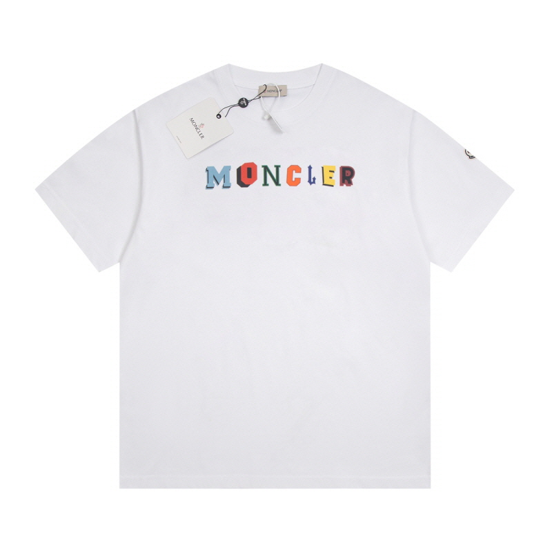 몽클레어 프린트 에메랄드 반팔티