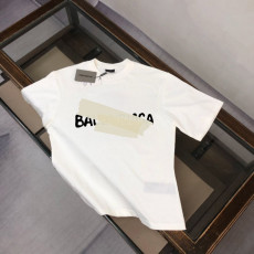 발렌시아가 테이프 나염 반팔티