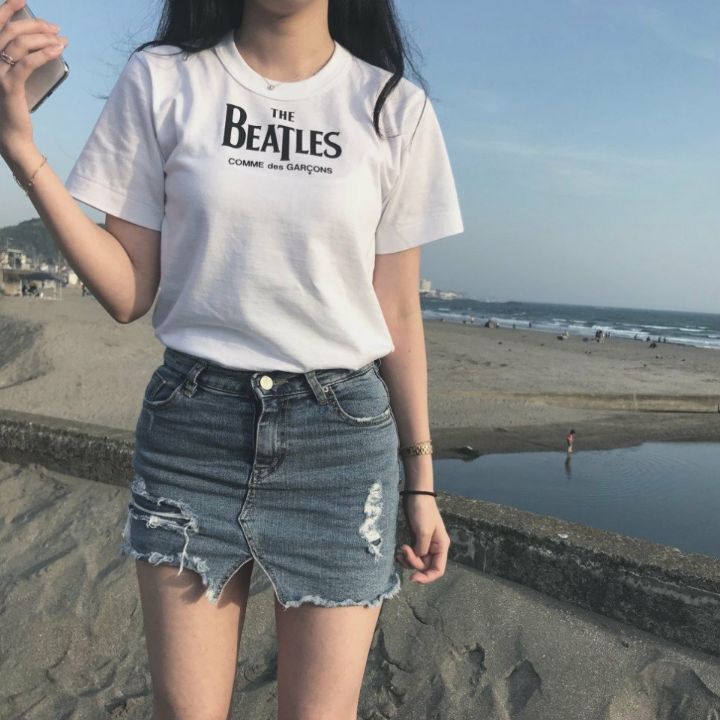 꼼데가르송 비틀즈 라운드 반팔티