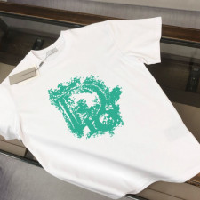 디올 그린 빈티지 하프 페인팅 반팔티