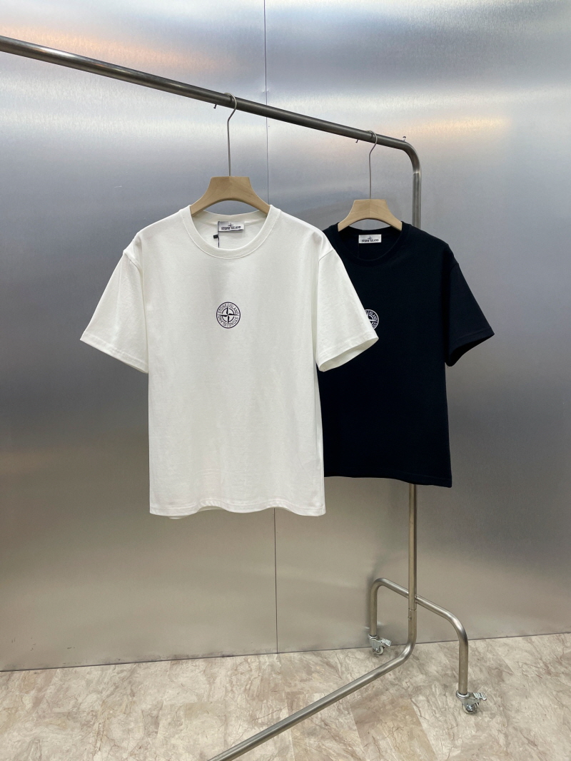 스톤아일랜드 퍼플 일식 프린트 반팔티