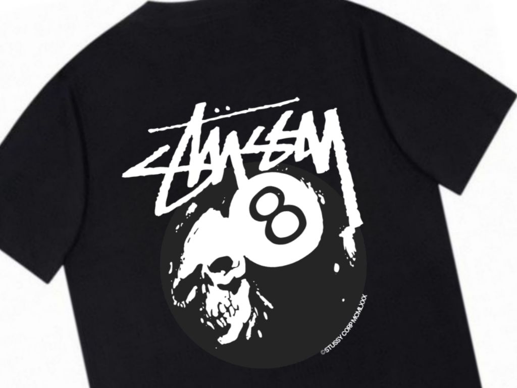 스투시 해골 스컬 8에이트볼 반팔티