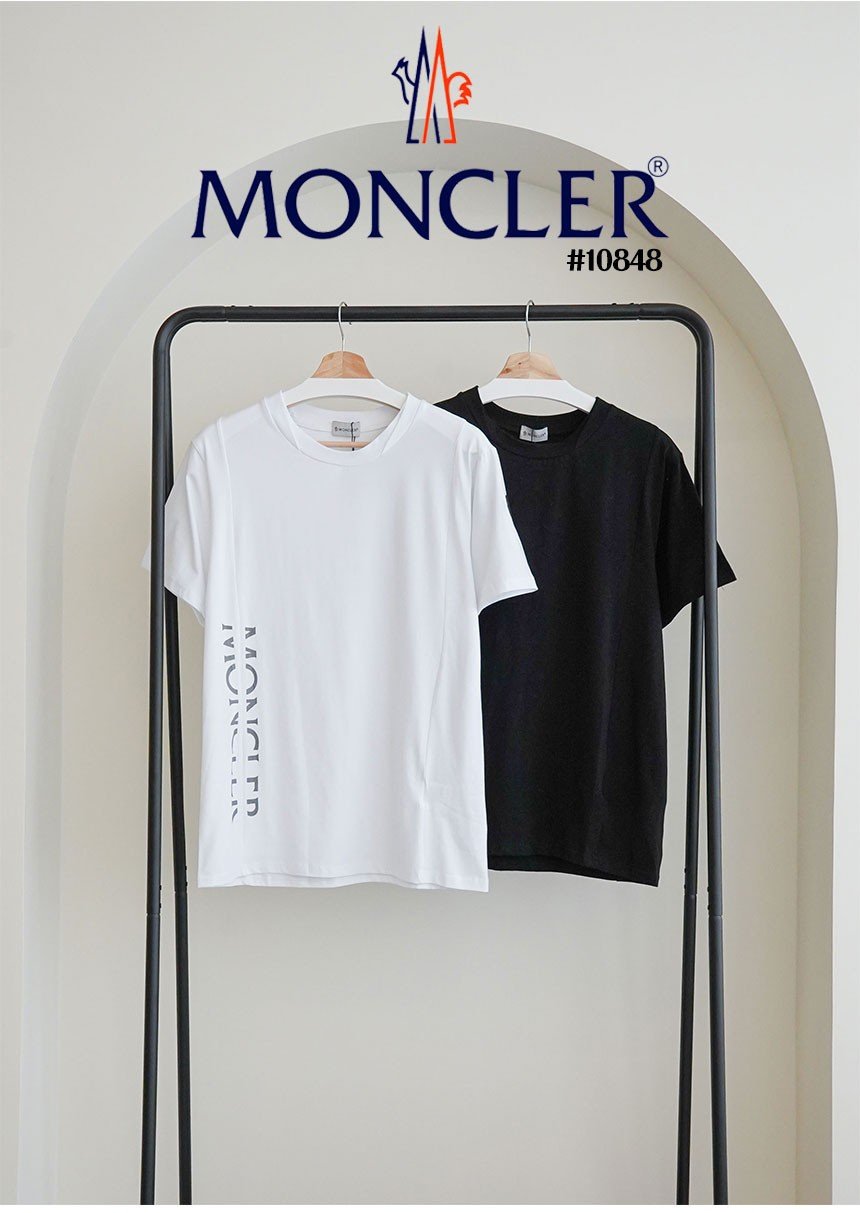 몽클레어 사이드 레터링 라운드 반팔티