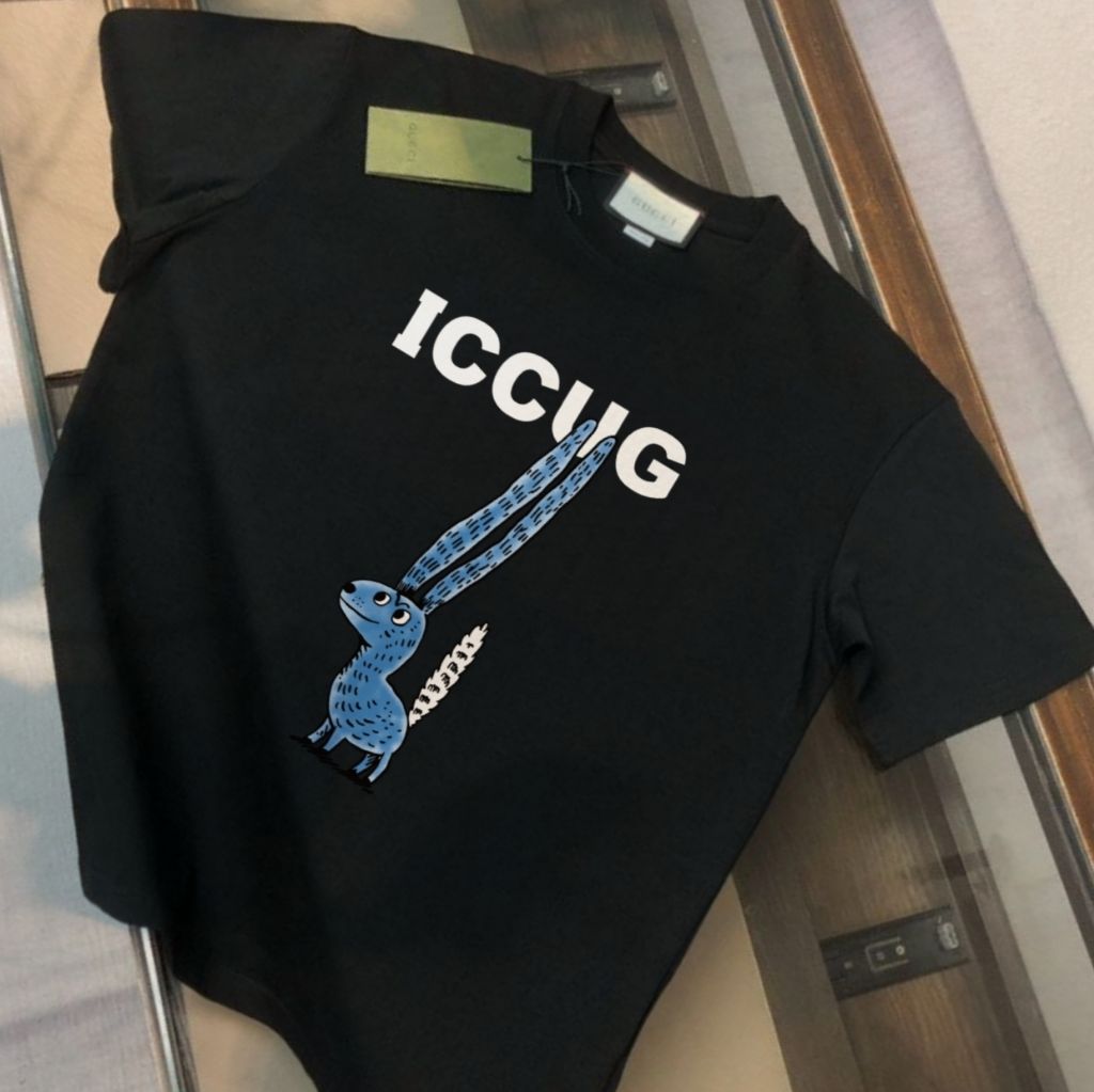 구찌 프레야 하타스 ICCUG 프린트 반팔티