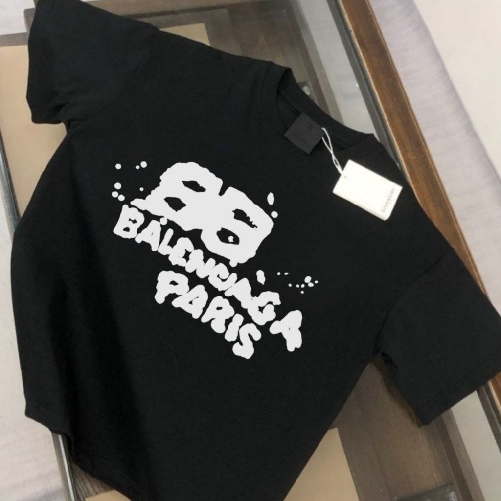 발렌시아가 핸드 드로운 BB 아이콘 반팔티