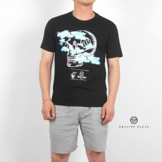 필립플레인 스컬 클라우드 로고 반팔티