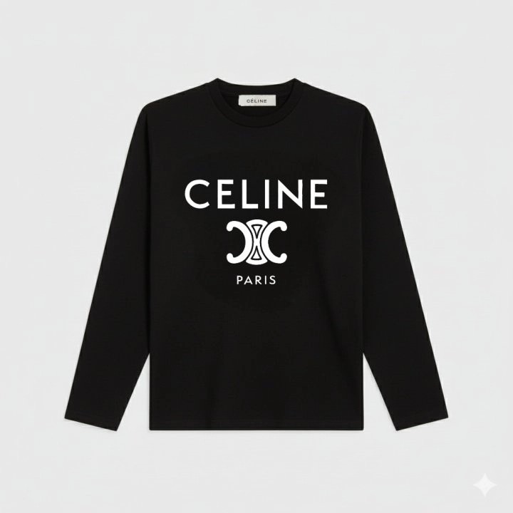 셀린느 트리에포 로고 긴팔티