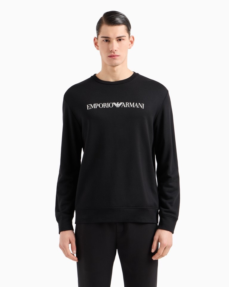 알마니 로고 프린트 블랜드 스웨트 맨투맨