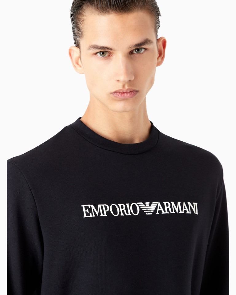 알마니 로고 프린트 블랜드 스웨트 맨투맨