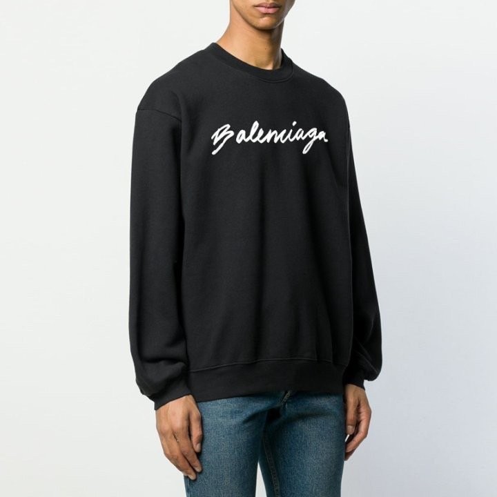 발렌시아가 레터링 로고 베이직 맨투맨