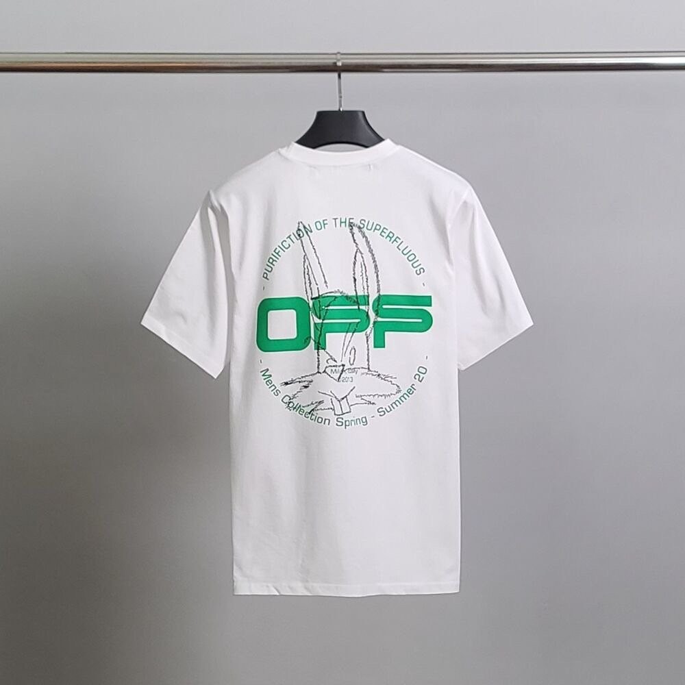 오프화이트 바니 라운드 반팔티