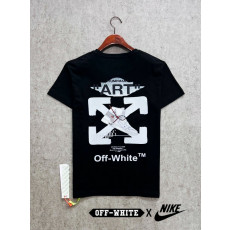 오프화이트 X 나이키 콜라보 화이트 에어 빈티지 나염 조던 반팔티