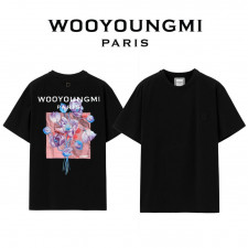 우영미 3D 플라워 백로고 반팔티