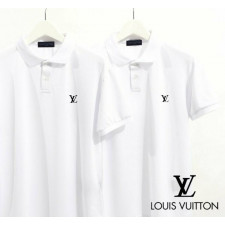 루이비통 반팔 자수 카라티