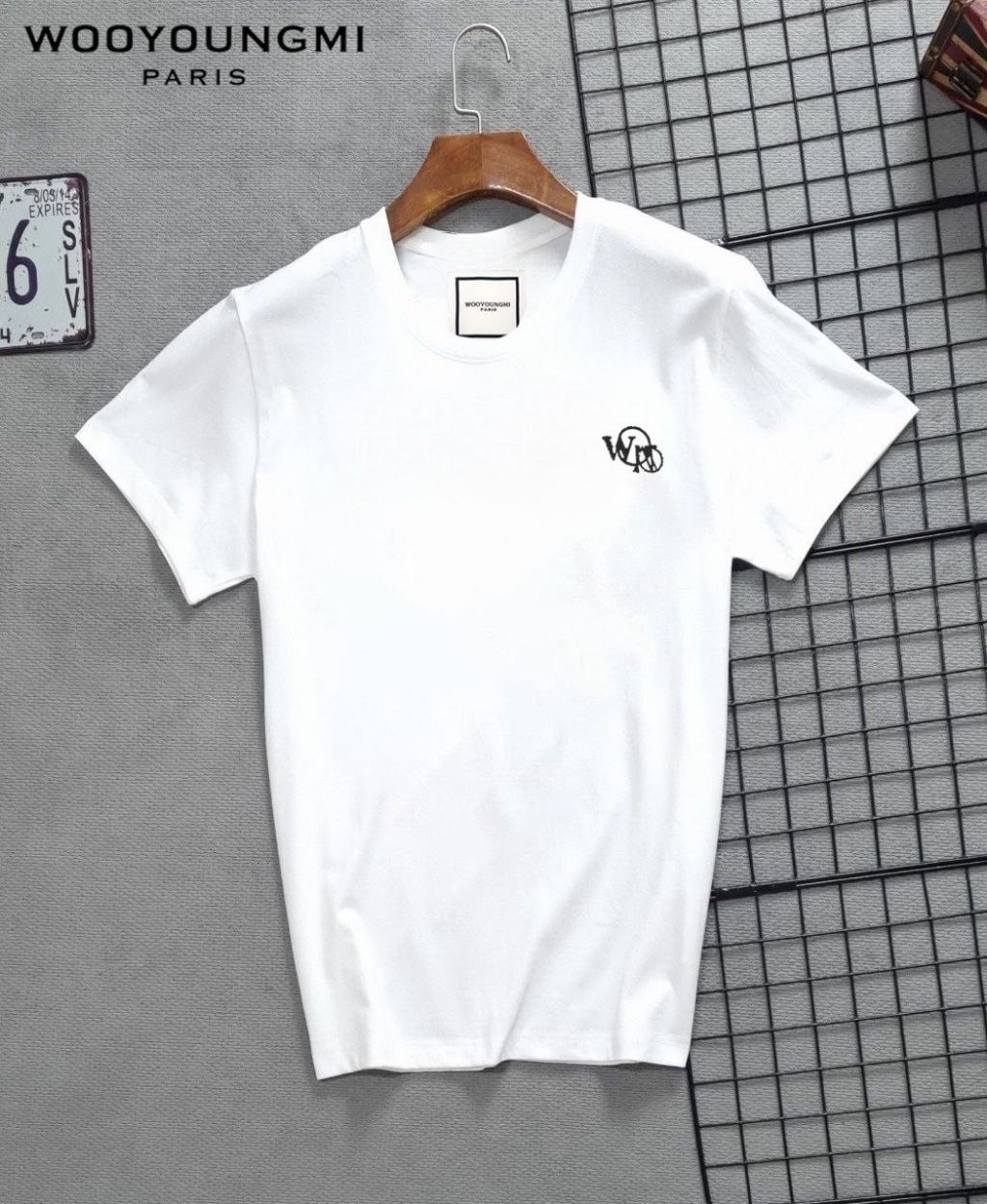 우영미 깃털 백로고 라운드 반팔티