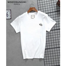 우영미 깃털 백로고 라운드 반팔티