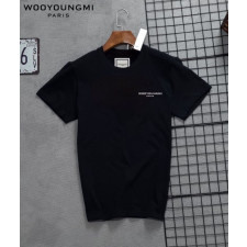 우영미 플라워 백로고 라운드 반팔티