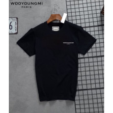 우영미 플라워 백로고 라운드 반팔티