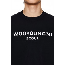 우영미 블랙 프론트 서울 로고 반팔티